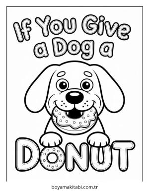 Donut boyama sayfası – ücretsiz yazdır, boyama etkinliği
