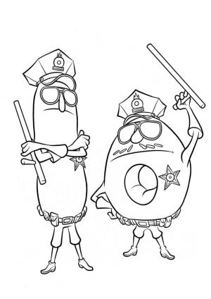 Donut boyama sayfası,  coloring page, Çörek ve Çizgi Film Dostu, 