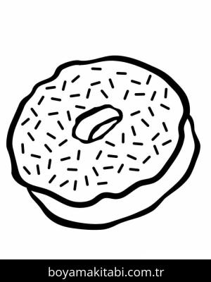 Donut boyama sayfası – PDF indir, sevimli karakter