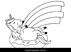 Donut boyama sayfası – PDF indir, sevimli karakter