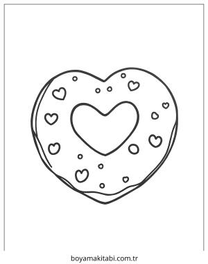 Donut boyama sayfası – boyama çalışması, yaratıcılığı geliştirir