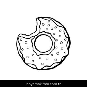 Donut boyama sayfası – ücretsiz yazdır, boyama etkinliği