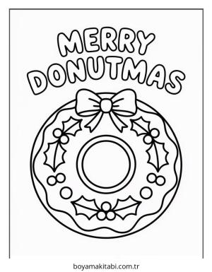 Donut boyama sayfası – boyama çalışması, yaratıcılığı geliştirir