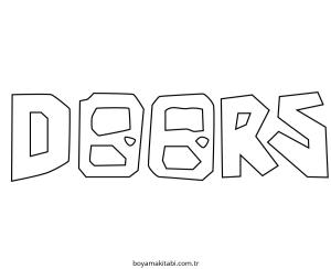 Doors Roblox boyama sayfası – çocuk aktivitesi, PDF indir