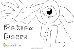 Doors Roblox boyama sayfası – okul öncesi, evde etkinlik