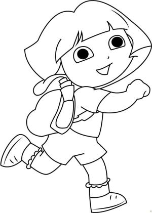 Dora boyama sayfası,  coloring page, Dora Okula Gidiyor, 