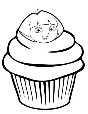 Dora boyama sayfası,  coloring page, Dora Pastası, 