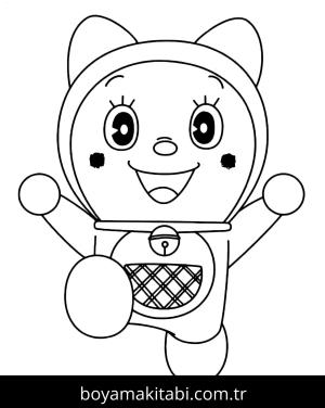 Doraemon boyama sayfası – boyama çalışması, yaratıcılığı geliştirir