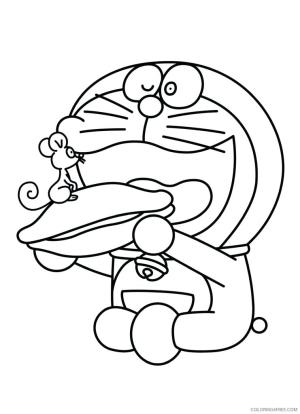 Doraemon boyama sayfası,  coloring page, Doraemon And Mouse, 