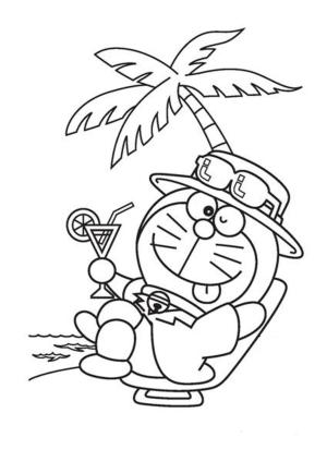 Doraemon boyama sayfası,  coloring page, Doraemon Kirlenmiş, 