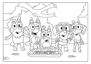 Dostluk boyama sayfası,  coloring page, Mavi Arkadaşlar, 