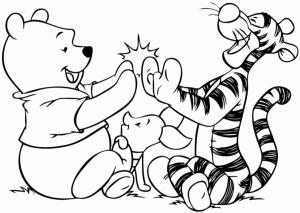 Dostluk boyama sayfası,  coloring page, Pooh ve Arkadaşlar, 