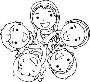 Dostluk boyama sayfası,  coloring page, Beş Arkadaşlık, 