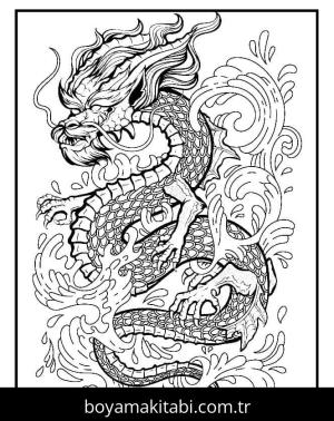Dövme boyama sayfası – PDF indir, sevimli karakter