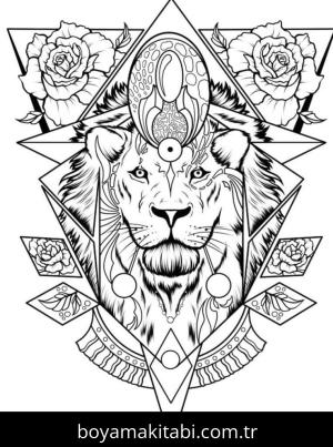 Dövme boyama sayfası – sevimli karakter, sanatsal çalışma