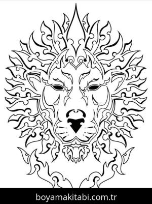 Dövme boyama sayfası – basit çizim, kolay boyama