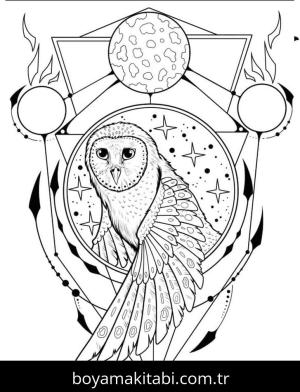 Dövme boyama sayfası – PDF indir, sevimli karakter