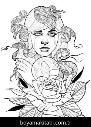 Dövme boyama sayfası – sanatsal çalışma, çocuklar için