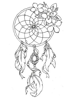Dövme boyama sayfası, coloring page, Düş Kapanı Dövme,