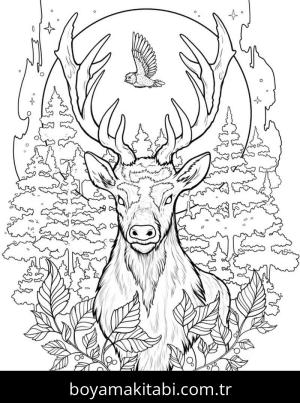 Dövme boyama sayfası – çizgi film temalı, basit çizim