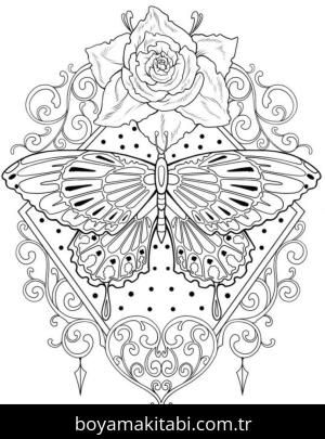 Dövme boyama sayfası – çocuklar için, çizgi film temalı