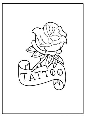 Dövme boyama sayfası, coloring page, Temel Dövme,