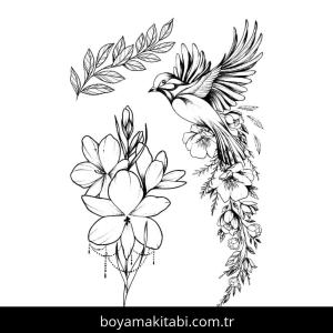 Dövme boyama sayfası – keyifli zaman, renkli çizimler