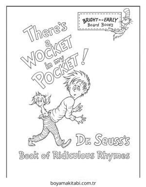 Dr Seuss boyama sayfası – renkli çizimler, okul öncesi