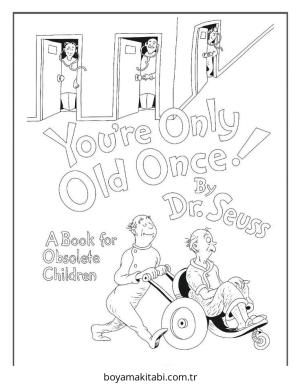 Dr Seuss boyama sayfası – sevimli karakter, sanatsal çalışma