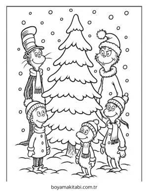 Dr Seuss boyama sayfası – boyama çalışması, yaratıcılığı geliştirir