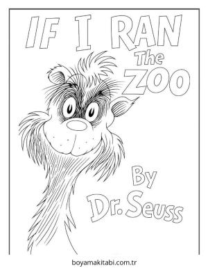 Dr Seuss boyama sayfası – el becerilerini geliştirir, boyama çalışması