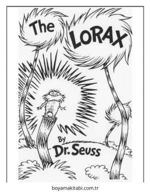 Dr Seuss boyama sayfası – çocuklar için, çizgi film temalı