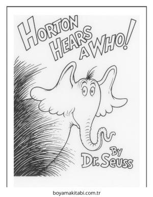 Dr Seuss boyama sayfası – yaratıcılık, eğlenceli etkinlik