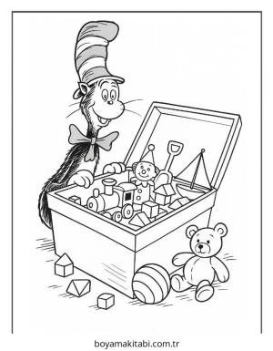 Dr Seuss boyama sayfası – ücretsiz yazdır, boyama etkinliği