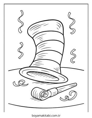 Dr Seuss boyama sayfası – eğlenceli etkinlik, el becerilerini geliştirir
