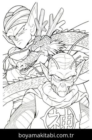 Dragon Ball Z boyama sayfası – eğitici aktivite, yaratıcılık