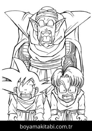 Dragon Ball Z boyama sayfası – kolay boyama, eğitici aktivite