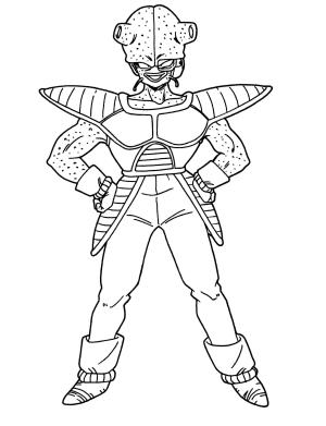 Dragon Ball Z boyama sayfası, Dragon Ball Z coloring page, Frieza’s Henchman, 