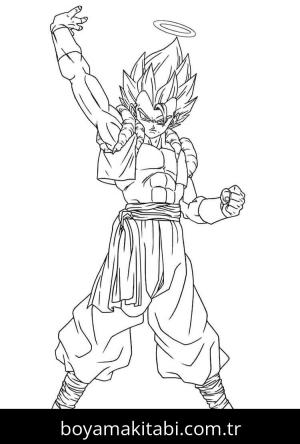 Dragon Ball Z boyama sayfası – boyama etkinliği, çocuk aktivitesi