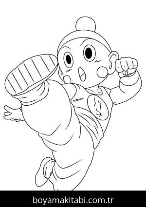 Dragon Ball Z boyama sayfası – renkli çizimler, okul öncesi
