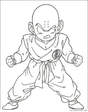 Dragon Ball Z boyama sayfası, Dragon Ball Z coloring page, Krillin, 