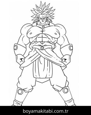 Dragon Ball Z boyama sayfası – çocuk aktivitesi, PDF indir