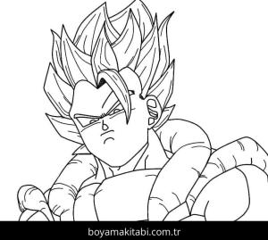 Dragon Ball Z boyama sayfası – yaratıcılık, eğlenceli etkinlik