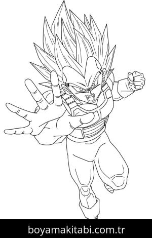 Dragon Ball Z boyama sayfası – okul öncesi, evde etkinlik