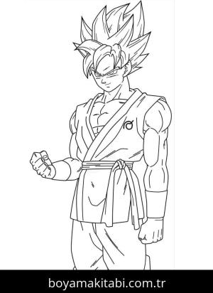 Dragon Ball Z boyama sayfası – çocuk aktivitesi, PDF indir