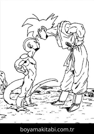 Dragon Ball Z boyama sayfası – yaratıcılık, eğlenceli etkinlik