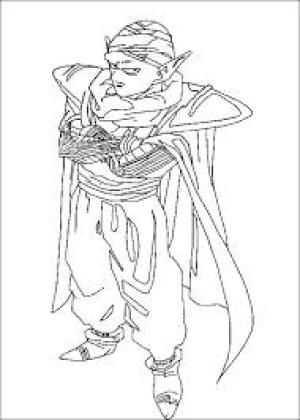 Dragon Ball Z boyama sayfası, Dragon Ball Z coloring page, Piccolo, 