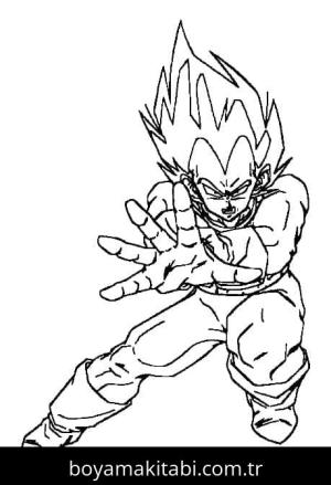 Dragon Ball Z boyama sayfası – boyama etkinliği, çocuk aktivitesi