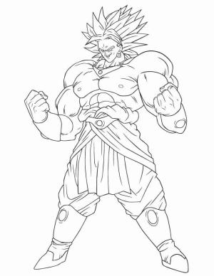 Dragon Ball boyama sayfası,  coloring page, Dragon Ball Z’den Broly’yi çiz, 