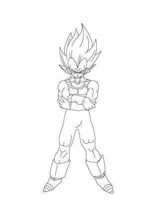 Dragon Ball boyama sayfası,  coloring page, Vegeta Kızgın, 